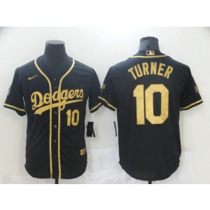 MLB Dodgers 10 Justin Turner Black Gold Nike Cool Base Men Jersey MLB Dodgers 10 Justin Turner Black Gold Nike Cool Base Men Jersey