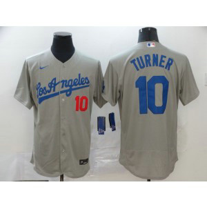 MLB Dodgers 10 Justin Turner Grey 2020 Nike Flexbase Men Jersey MLB Dodgers 10 Justin Turner Grey 2020 Nike Flexbase Men Jersey