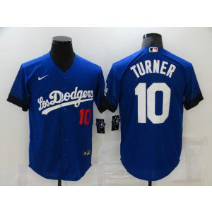 MLB Dodgers 10 Justin Turner Royal 2021 City Connect Cool Base Men Jersey MLB Dodgers 10 Justin Turner Royal 2021 City Connect Cool Base Men Jersey