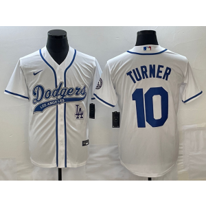 MLB Dodgers 10 Justin Turner White Baseball Logo Nike Cool Base Men Jersey MLB Dodgers 10 Justin Turner White Baseball Logo Nike Cool Base Men Jersey