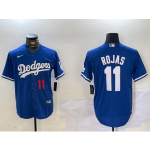 MLB Dodgers 11 Rojas Blue Nike Cool Base Men Jersey MLB Dodgers 11 Rojas Blue Nike Cool Base Men Jersey