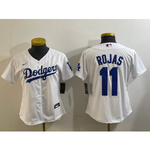 MLB Dodgers 11 Rojas White Nike Cool Base Women Jersey MLB Dodgers 11 Rojas White Nike Cool Base Women Jersey