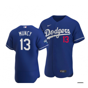 MLB Dodgers 13 Max Muncy Blue 2020 World Series Champions Flexbase Men Jersey MLB Dodgers 13 Max Muncy Blue 2020 World Series Champions Flexbase Men Jersey