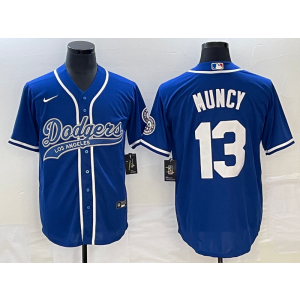 MLB Dodgers 13 Max Muncy Blue Baseball Nike Cool Base Men Jersey MLB Dodgers 13 Max Muncy Blue Baseball Nike Cool Base Men Jersey