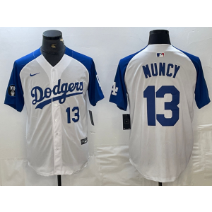 MLB Dodgers 13 Max Muncy Blue White Nike Cool Base Men Jersey MLB Dodgers 13 Max Muncy Blue White Nike Cool Base Men Jersey