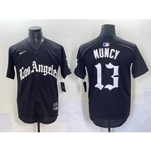 MLB Dodgers 13 Max Muncy New Black Nike Cool Base Men Jersey MLB Dodgers 13 Max Muncy New Black Nike Cool Base Men Jersey