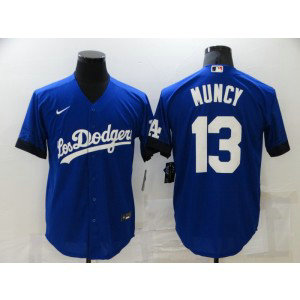 MLB Dodgers 13 Max Muncy Royal 2021 City Connect Cool Base Men Jersey MLB Dodgers 13 Max Muncy Royal 2021 City Connect Cool Base Men Jersey