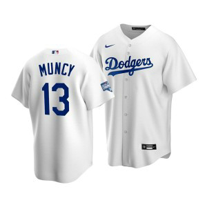 MLB Dodgers 13 Max Muncy White 2020 World Series Champions Cool Base Men Jersey MLB Dodgers 13 Max Muncy White 2020 World Series Champions Cool Base Men Jersey