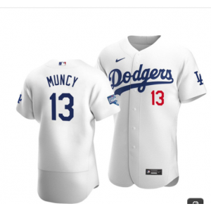 MLB Dodgers 13 Max Muncy White 2020 World Series Champions Flexbase Men Jersey MLB Dodgers 13 Max Muncy White 2020 World Series Champions Flexbase Men Jersey