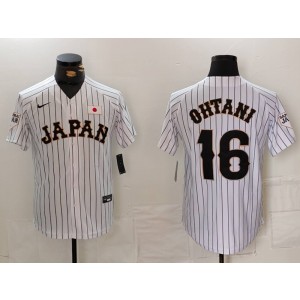 MLB Dodgers 16 Shohei Ohtani World Cup Japan Nike Cool Base Men Jersey MLB Dodgers 16 Shohei Ohtani World Cup Japan Nike Cool Base Men Jersey