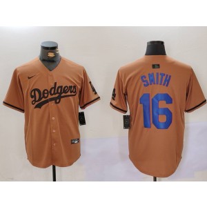 MLB Dodgers 16 Will Smith Brown Nike Cool Base Men Jersey MLB Dodgers 16 Will Smith Brown Nike Cool Base Men Jersey