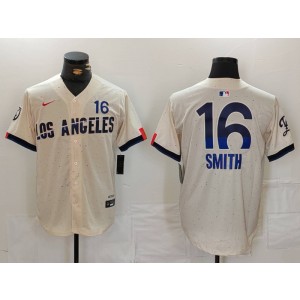 MLB Dodgers 16 Will Smith Cream City Connect Nike Cool Base Men Jersey MLB Dodgers 16 Will Smith Cream City Connect Nike Cool Base Men Jersey