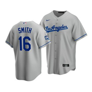 MLB Dodgers 16 Will Smith Grey 2020 World Series Champions Cool Base Men Jersey MLB Dodgers 16 Will Smith Grey 2020 World Series Champions Cool Base Men Jersey