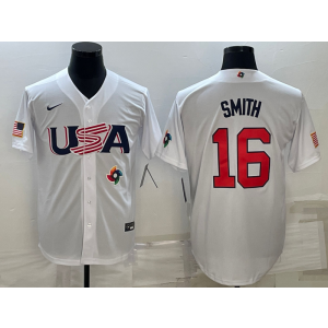 MLB Dodgers 16 Will Smith White 2023 World Series Cool Base Men Jersey 1 MLB Dodgers 16 Will Smith White 2023 World Series Cool Base Men Jersey 1