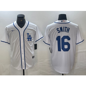 MLB Dodgers 16 Will Smith White Nike Cool Base Men Jersey MLB Dodgers 16 Will Smith White Nike Cool Base Men Jersey