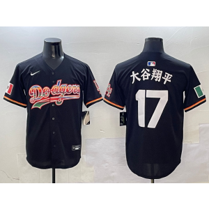 MLB Dodgers 17 大谷翔平 Black Rainbow Nike Cool Base Men Jersey MLB Dodgers 17 大谷翔平 Black Rainbow Nike Cool Base Men Jersey