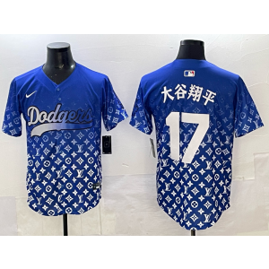 MLB Dodgers 17 大谷翔平 Blue Fashion Nike Cool Base Men Jersey MLB Dodgers 17 大谷翔平 Blue Fashion Nike Cool Base Men Jersey
