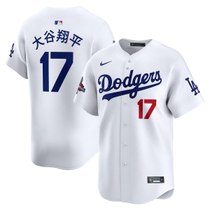 MLB Dodgers 17 大谷翔平 White 2024 World Series Champions Nike Cool Base Men Jersey MLB Dodgers 17 大谷翔平 White 2024 World Series Champions Nike Cool Base Men Jersey