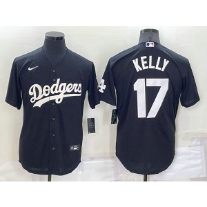 MLB Dodgers 17 Joe Kelly Black Nike Cool Base Baseball Men Jersey MLB Dodgers 17 Joe Kelly Black Nike Cool Base Baseball Men Jersey