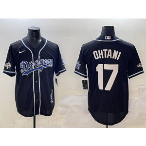 MLB Dodgers 17 Shohei Ohtani Black 2024 World Series Champion Nike Cool Base Men Jersey MLB Dodgers 17 Shohei Ohtani Black 2024 World Series Champion Nike Cool Base Men Jersey