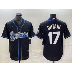 MLB Dodgers 17 Shohei Ohtani Black Baseball Nike Cool Base Men Jersey MLB Dodgers 17 Shohei Ohtani Black Baseball Nike Cool Base Men Jersey