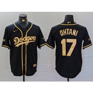 MLB Dodgers 17 Shohei Ohtani Black Gold Nike Cool Base Men Jersey MLB Dodgers 17 Shohei Ohtani Black Gold Nike Cool Base Men Jersey