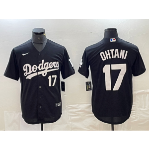 MLB Dodgers 17 Shohei Ohtani Black Nike Cool Base Men Jersey MLB Dodgers 17 Shohei Ohtani Black Nike Cool Base Men Jersey