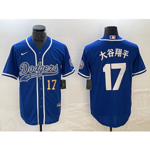 MLB Dodgers 17 Shohei Ohtani Blue Baseball Nike Cool Base Men Jersey MLB Dodgers 17 Shohei Ohtani Blue Baseball Nike Cool Base Men Jersey