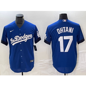 MLB Dodgers 17 Shohei Ohtani Blue City Connect Nike Cool Base Men Jersey MLB Dodgers 17 Shohei Ohtani Blue City Connect Nike Cool Base Men Jersey