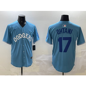 MLB Dodgers 17 Shohei Ohtani Blue Nike Cool Base Men Jersey MLB Dodgers 17 Shohei Ohtani Blue Nike Cool Base Men Jersey