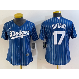 MLB Dodgers 17 Shohei Ohtani Blue Nike Cool Base Women Jersey MLB Dodgers 17 Shohei Ohtani Blue Nike Cool Base Women Jersey