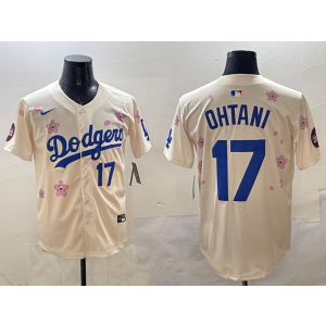 MLB Dodgers 17 Shohei Ohtani Cream 2025 Tokyo Series Nike Cool Base Men Jersey MLB Dodgers 17 Shohei Ohtani Cream 2025 Tokyo Series Nike Cool Base Men Jersey