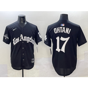 MLB Dodgers 17 Shohei Ohtani New Black Nike Cool Base Men Jersey MLB Dodgers 17 Shohei Ohtani New Black Nike Cool Base Men Jersey