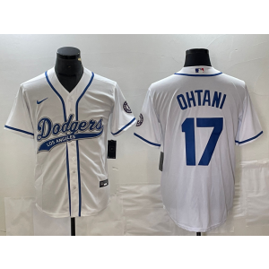 MLB Dodgers 17 Shohei Ohtani White Baseball Nike Cool Base Men Jersey MLB Dodgers 17 Shohei Ohtani White Baseball Nike Cool Base Men Jersey