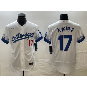 MLB Dodgers 17 Shohei Ohtani White City Connect Nike Flexbase Men Jersey MLB Dodgers 17 Shohei Ohtani White City Connect Nike Flexbase Men Jersey