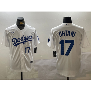 MLB Dodgers 17 Shohei Ohtani White New Nike Cool Base Men Jersey MLB Dodgers 17 Shohei Ohtani White New Nike Cool Base Men Jersey