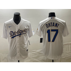 MLB Dodgers 17 Shohei Ohtani White Nike Cool Base Men Jersey MLB Dodgers 17 Shohei Ohtani White Nike Cool Base Men Jersey