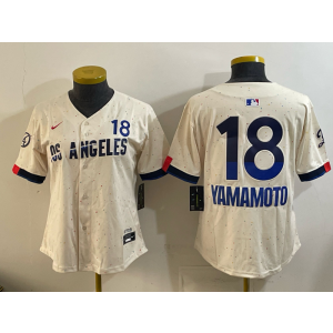 MLB Dodgers 18 Yamamoto Cream Nike Cool Base Women Jersey MLB Dodgers 18 Yamamoto Cream Nike Cool Base Women Jersey
