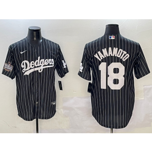 MLB Dodgers 18 Yoshinobu Yamamoto Black Nike Cool Base Men Jersey MLB Dodgers 18 Yoshinobu Yamamoto Black Nike Cool Base Men Jersey