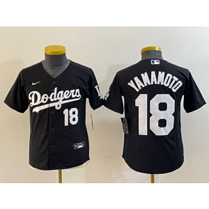 MLB Dodgers 18 Yoshinobu Yamamoto Black Nike Cool Base Women Jersey MLB Dodgers 18 Yoshinobu Yamamoto Black Nike Cool Base Women Jersey