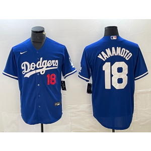 MLB Dodgers 18 Yoshinobu Yamamoto Blue Nike Cool Base Men Jersey MLB Dodgers 18 Yoshinobu Yamamoto Blue Nike Cool Base Men Jersey