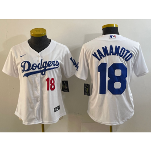 MLB Dodgers 18 Yoshinobu Yamamoto Nike Cool Base Women Jersey MLB Dodgers 18 Yoshinobu Yamamoto Nike Cool Base Women Jersey