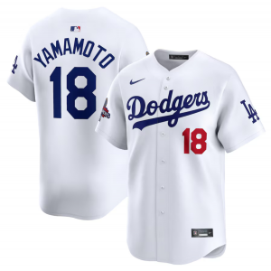 MLB Dodgers 18 Yoshinobu Yamamoto White 2024 World Series Champions Nike Cool Base Men Jersey MLB Dodgers 18 Yoshinobu Yamamoto White 2024 World Series Champions Nike Cool Base Men Jersey