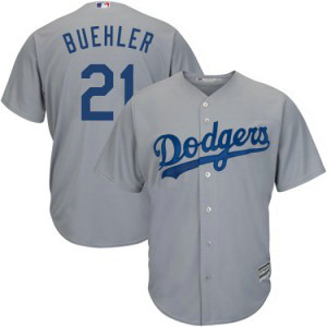 MLB Dodgers 21 Walker Buehler Gray Cool Base Men Jersey MLB Dodgers 21 Walker Buehler Gray Cool Base Men Jersey