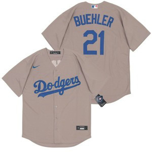 MLB Dodgers 21 Walker Buehler Grey 2020 Nike Cool Base Men Jersey MLB Dodgers 21 Walker Buehler Grey 2020 Nike Cool Base Men Jersey