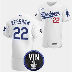 MLB Dodgers 22 Clayton Kershaw 2022 White Vin Scully Patch Nike Flexbase Men Jersey MLB Dodgers 22 Clayton Kershaw 2022 White Vin Scully Patch Nike Flexbase Men Jersey