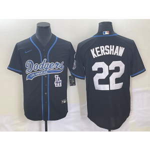 MLB Dodgers 22 Clayton Kershaw Black Baseball Nike Cool Base Men Jersey MLB Dodgers 22 Clayton Kershaw Black Baseball Nike Cool Base Men Jersey