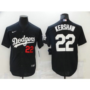 MLB Dodgers 22 Clayton Kershaw Black Cool Base Men Jersey MLB Dodgers 22 Clayton Kershaw Black Cool Base Men Jersey