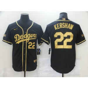 MLB Dodgers 22 Clayton Kershaw Black Gold Nike Cool Base Men Jersey MLB Dodgers 22 Clayton Kershaw Black Gold Nike Cool Base Men Jersey