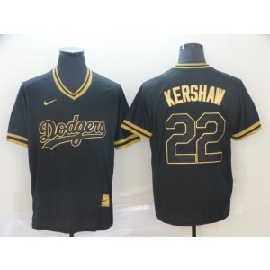 MLB Dodgers 22 Clayton Kershaw Black Gold Nike Cool Base Men Jersey MLB Dodgers 22 Clayton Kershaw Black Gold Nike Cool Base Men Jersey